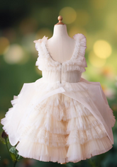 Elowen Ivory Haute Couture Ruffle Girls Pageant Dress – Brydealo Couture
